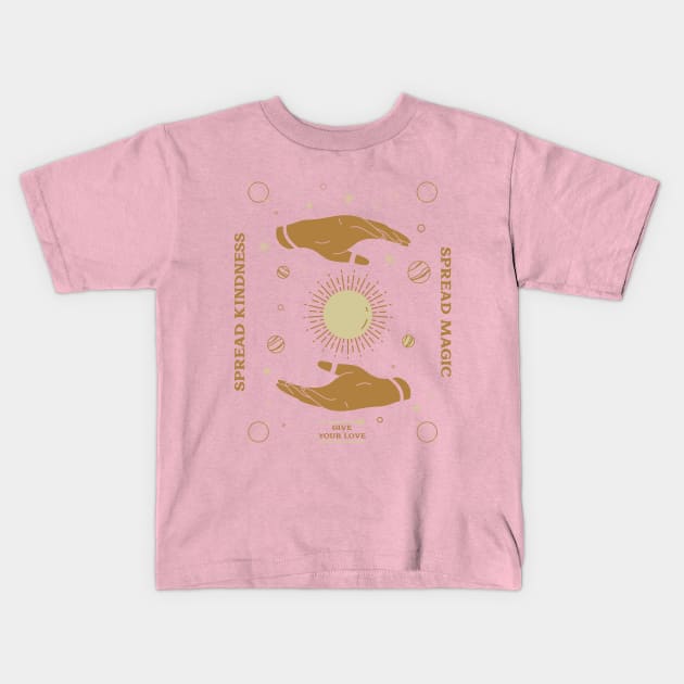 Spread Kindness Positive Energy Kids T-Shirt by Tip Top Tee's